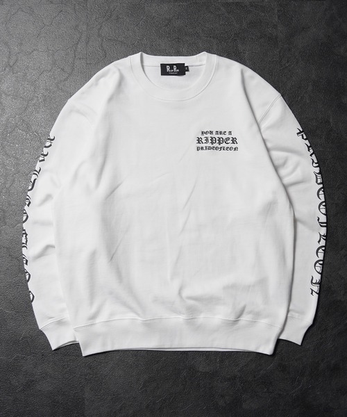 RIPPER トレーナー スウェット 「RIPPER」オールドイングリッシュ 袖