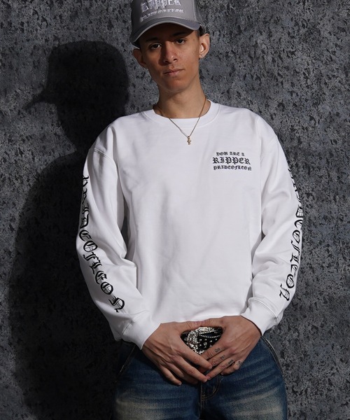 RIPPER トレーナー スウェット 「RIPPER」オールドイングリッシュ 袖