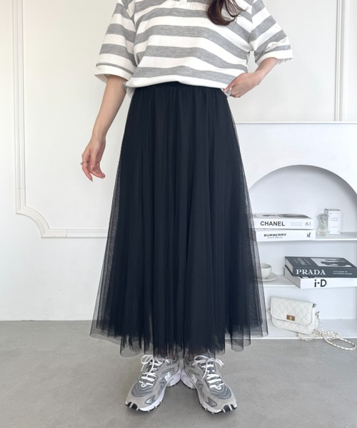 Loueme ロング スカート ボリュームチュールシアースカート「26SS新作