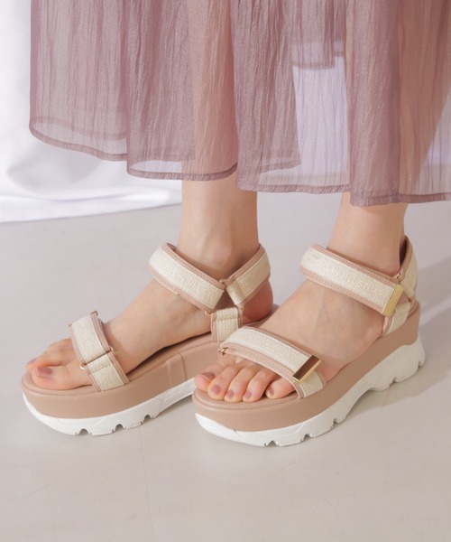ジルバイ　JILLbyJILLSTUART ヒールサンダル　コンバーチミュール JILL by JILL STUART（ジルバイジルスチュアート）の「ビジュー