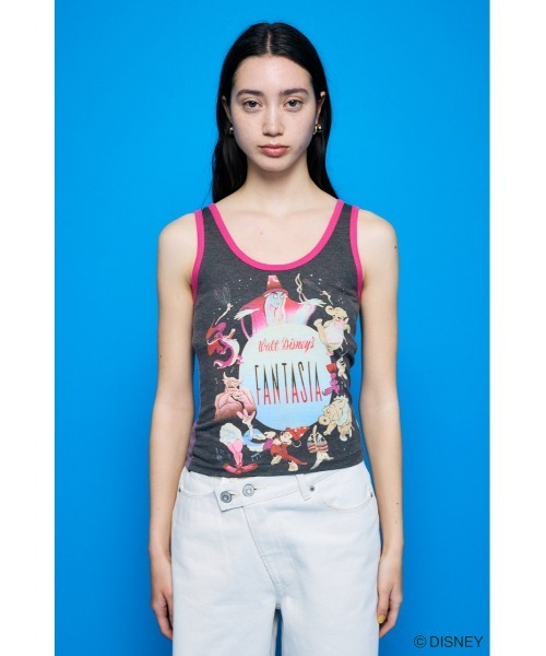 moussy タンクトップ　Disney Disney SERIES CREATED by MOUSSY タンクトップ ノースリーブ MD