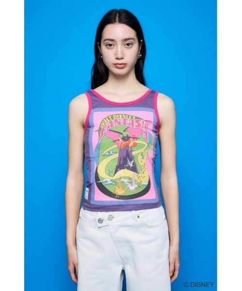 moussy タンクトップ　Disney MOUSSY MD I LOVE タンクトップ Disney 黒 - メルカリ