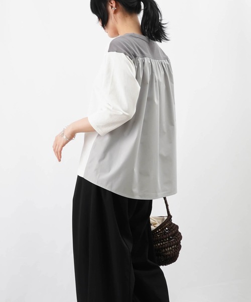 tシャツ LC/LLL ロゴプリントドッキングクルーネックカットソー レディース LADY LUCK LUCA tシャツ LC/LLL ロゴプリントドッキングクルー