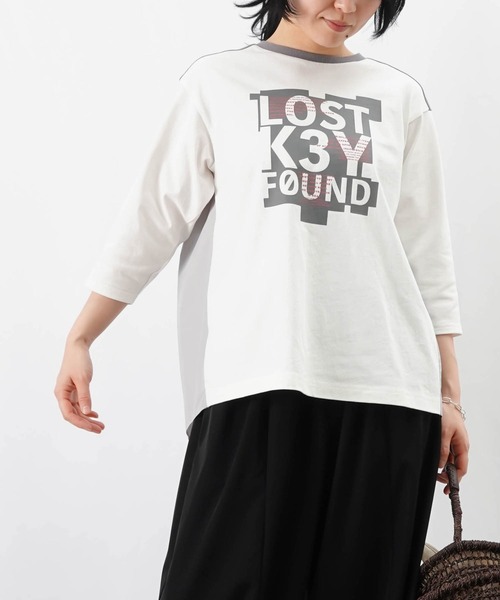 LADY LUCK LUCA tシャツ LC/LLL ロゴプリントドッキングクルー