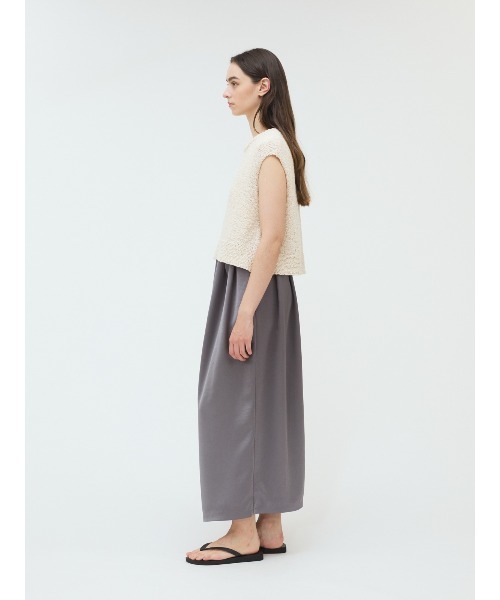 ベスト ジレ crew neck short vest レディース adree ベスト ジレ classic tailored short vest / クラシック
