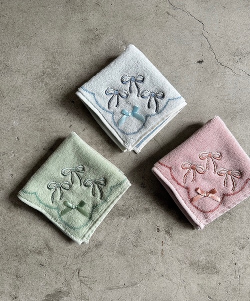 nicott（ニコット） ハンカチ NC:リボン刺繍ハンカチ レディース
