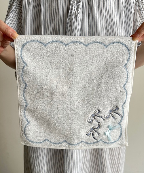 nicott（ニコット） ハンカチ NC:リボン刺繍ハンカチ レディース