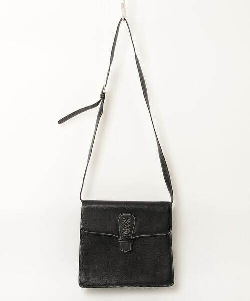 美品✨YSL ブラック ハンドバッグ ショルダー付き Yves Saint Laurent 「Yves Laurent」 ショルダーバッグ