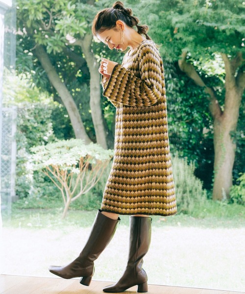 「haco!」 ニットワンピース LARGE ベージュ系その他 レディース_画像9