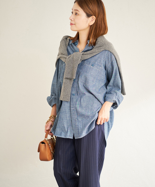 「JOURNAL STANDARD」 長袖シャツ FREE ネイビー レディース