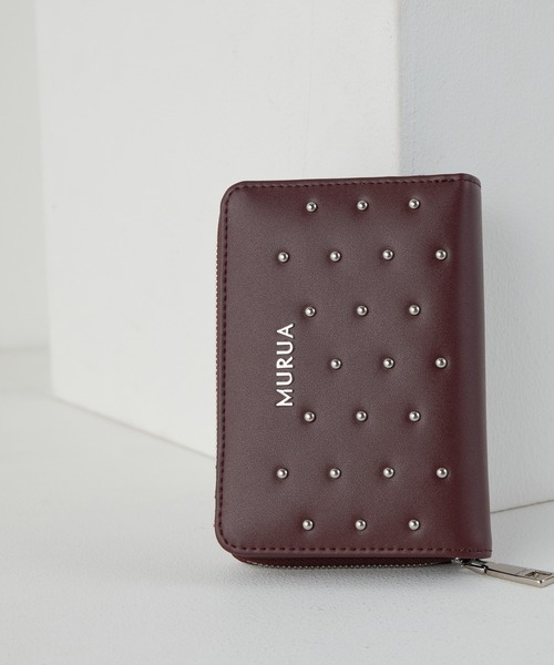 MURUA（ムルーア） ミニ 二つ折り 二つ折り財布 財布 ラウンド 