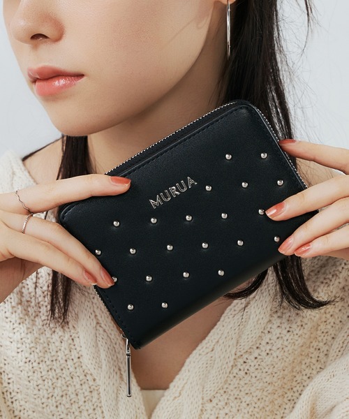 MURUA（ムルーア） ミニ 二つ折り 二つ折り財布 財布 ラウンド 