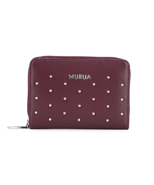 MURUA（ムルーア） ミニ 二つ折り 二つ折り財布 財布 ラウンド 