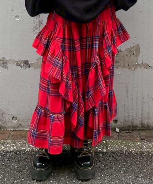 【美品】Candy Stripper　フリル　ロングスカート　ブラック　フレア HOLY NIGHT FRILL JUMPER SKIRT | Candy Stripper（キャンディ