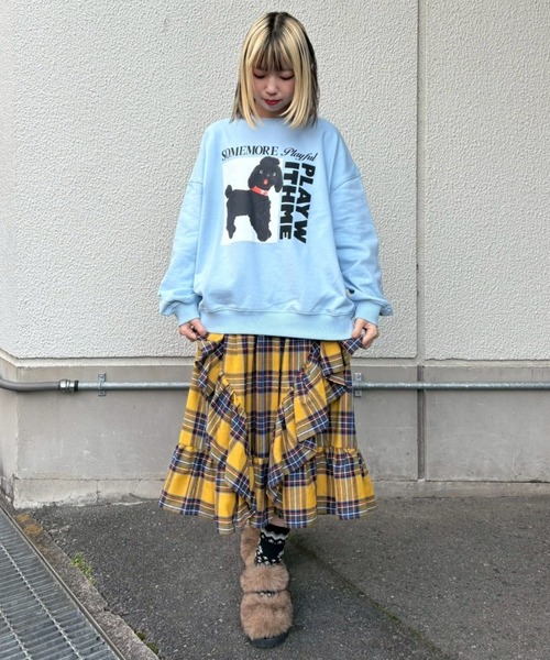 スカート Candy stripper Plaid Ribbon Half-Skirt FRILL CHECK SKIRT | Candy Stripper（キャンディ ストリッパー