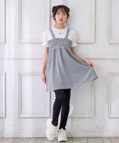 Malvid &Co❤️グリッターチェックスモッキングドレス　ワンピース Malvid &Co❤️グリッターチェックスモッキングドレス ワンピース