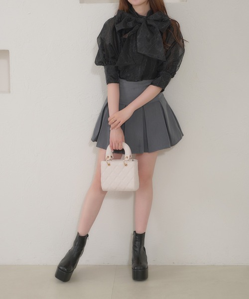Ambre Neige（アンブルネージュ） ブラウス シャツ 夏 半袖 2way big