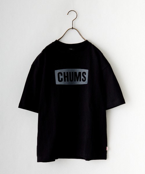 「CHUMS」 半袖Tシャツ M グレイッシュベージュ レディース