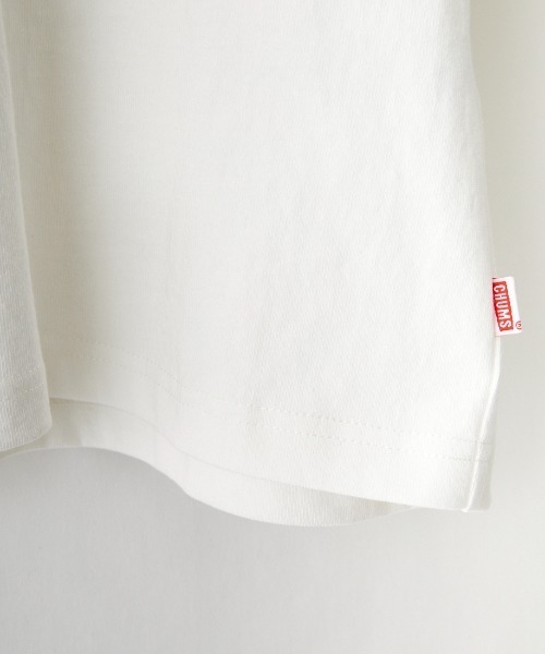 「CHUMS」 半袖Tシャツ M グレイッシュベージュ レディース