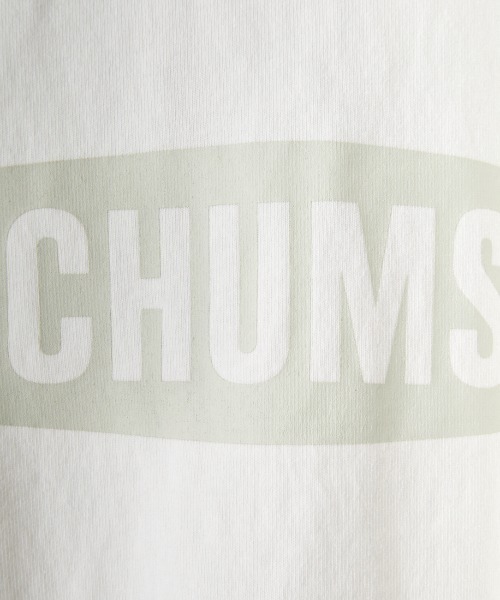 「CHUMS」 半袖Tシャツ M グレイッシュベージュ レディース