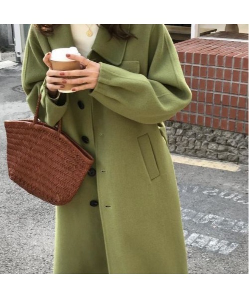 「MAISON BREEZE」 ステンカラーコート FREE ブラック レディース_画像3