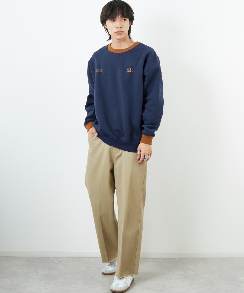 「UMBRO/アンブロ」 別注　ロゴ刺繍 ゲームスウェット レディース メンズ umbro（アンブロ） トレーナー スウェット 別注 ワンポイント刺繍ロゴ