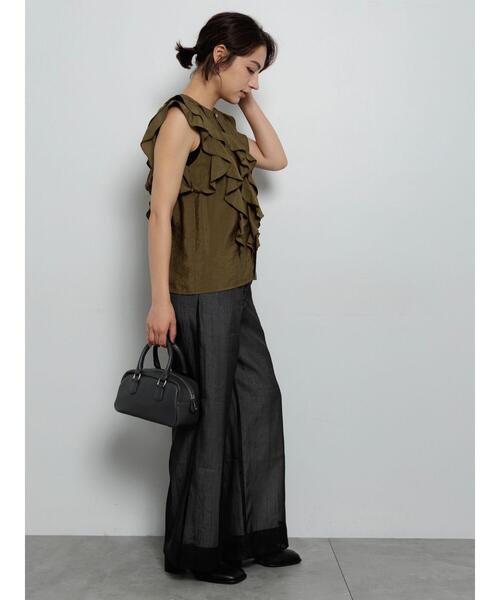 パンツ sssssei Te chichi パンツ シアーワイドパンツ レディース : ZOZOTOWN