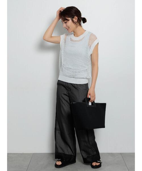パンツ ttaichi0814 Te chichi パンツ シアーワイドパンツ レディース : ZOZOTOWN