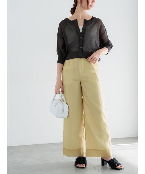 パンツ ttaichi0814 Te chichi パンツ シアーワイドパンツ レディース : ZOZOTOWN