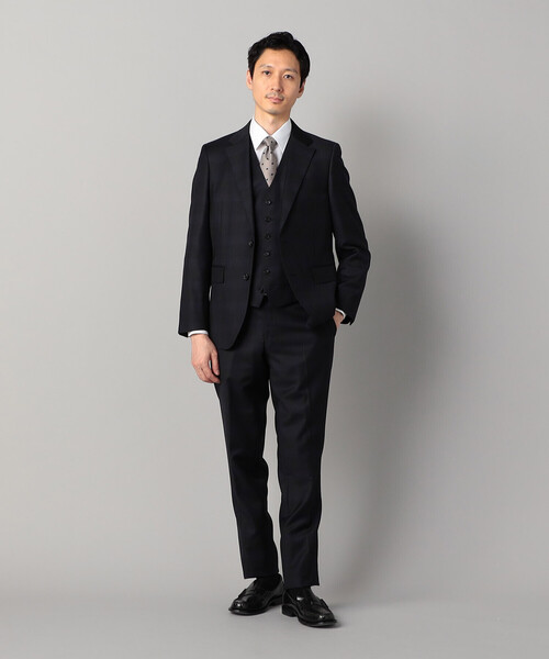 セレモニースーツ カジュアルスーツ 「IL PRINCIPE」「セットアップ対応」尾州産  タータンチェック ジャケット メンズの画像