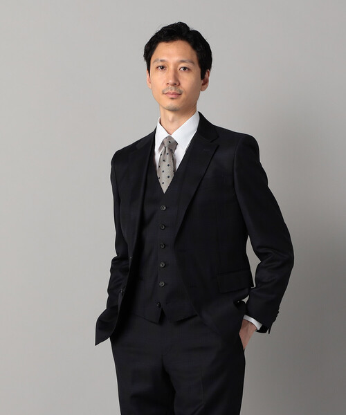 セレモニースーツ カジュアルスーツ 「IL PRINCIPE」「セットアップ対応」尾州産  タータンチェック ジャケット メンズの画像