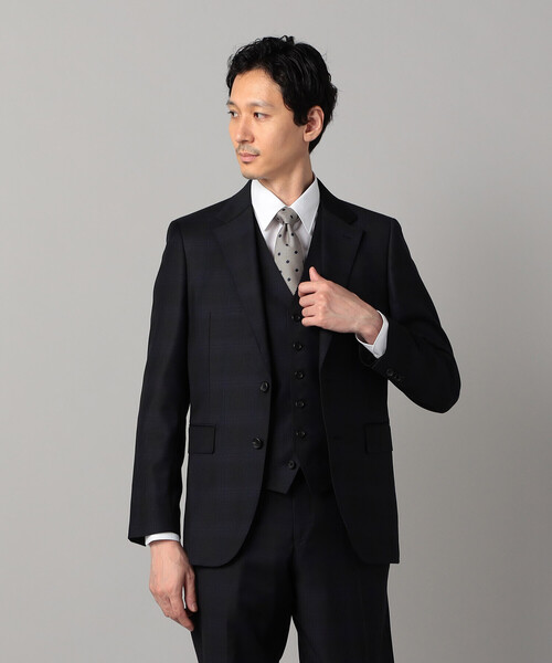 セレモニースーツ カジュアルスーツ 「IL PRINCIPE」「セットアップ対応」尾州産  タータンチェック ジャケット メンズの画像