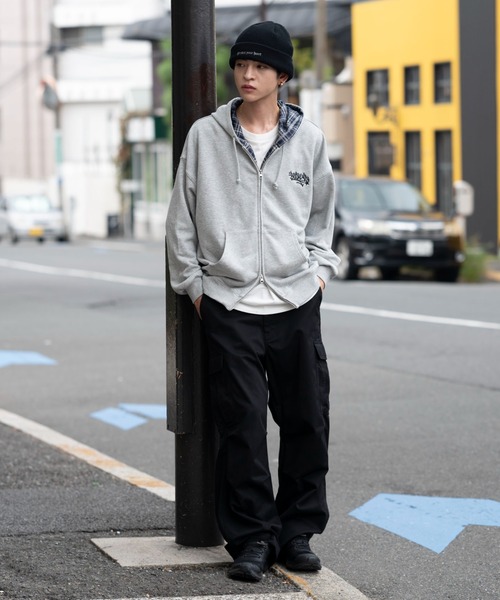 WEGO（ウィゴー） パーカー WEGO/「25年秋冬新作」チェックZIPパーカー