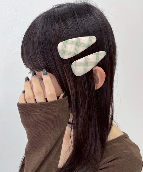 WEGO（ウィゴー） ヘアピン WEGO/「2点セット」チェックトライアングル