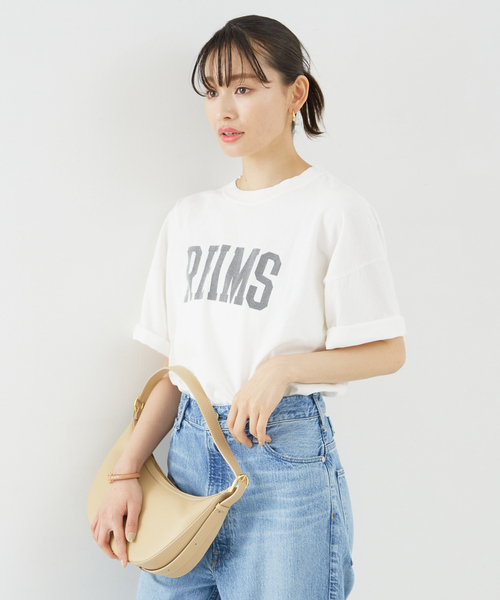「REMI RELIEF」 半袖Tシャツ フリー ブラック レディース_画像6