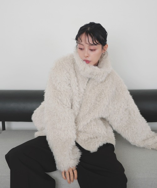 THINK FUR ファースタンドブルゾン LIAN（リアン） ブルゾン アウター フェイクファースタンドブルゾン