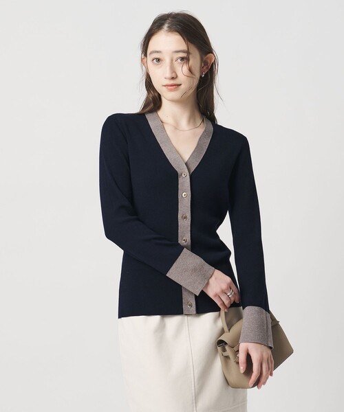 UNITED ARROWS（ユナイテッドアローズ） カーディガン 18G ウール リブ