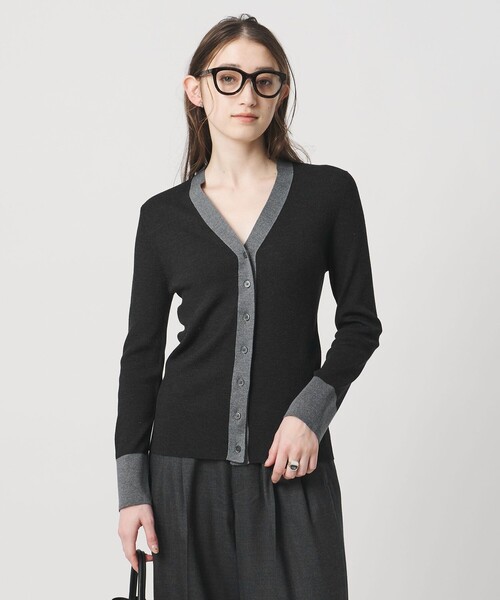 UNITED ARROWS（ユナイテッドアローズ） カーディガン 18G ウール リブ