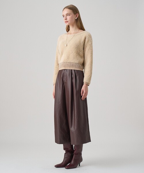 ANAYI（アナイ） ニット セーター フェザージャガードビジュー プル