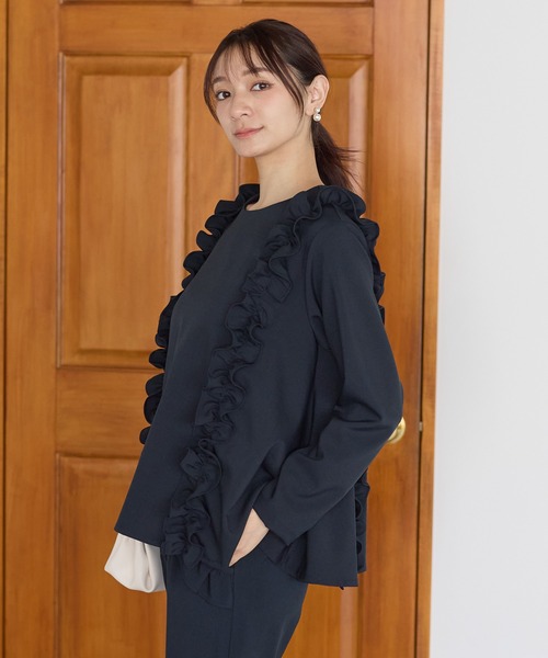 Neige（ネージュ） tシャツ 卒業式 ツインフリルフレアトップス