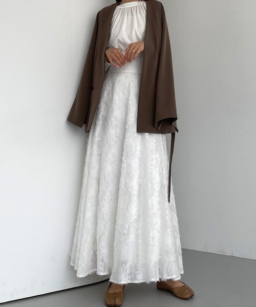 「Louere」 フレアスカート X-LARGE ホワイト レディース_画像8