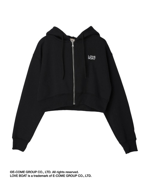 「LOVE BOAT」 ジップアップパーカー FREE アイボリー レディース_画像3