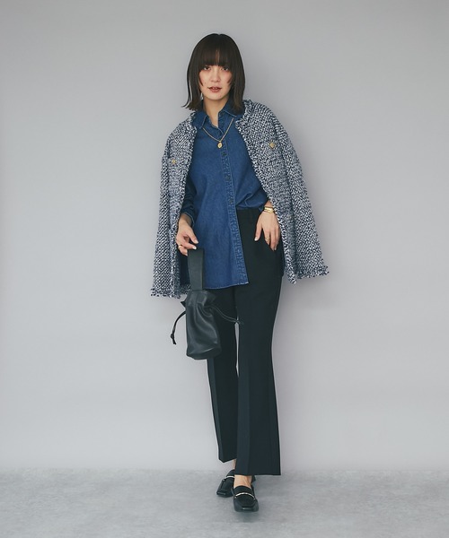 RIVE DROITE（リヴドロワ） ツイードジャケット FREE ネイビー