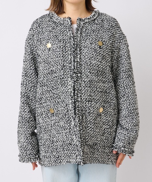 RIVE DROITE（リヴドロワ） ツイードジャケット FREE ネイビー