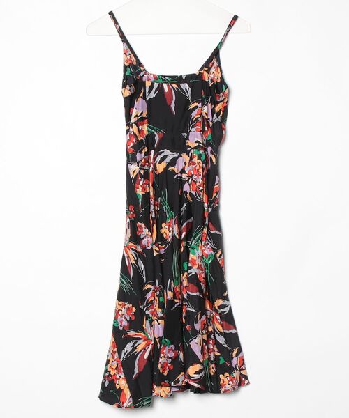 「DEREK LAM」 花柄キャミソールワンピース 2 ブラック レディース_画像2