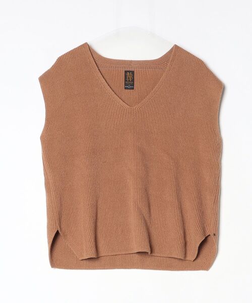 BATONER ノースリーブトップス　新品 BATONER（バトナー） ノースリーブニット FREE ベージュ レディース