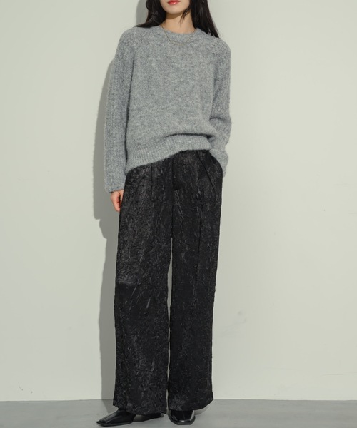 「NEUNA」 長袖ニット FREE チャコールグレー レディース_画像7