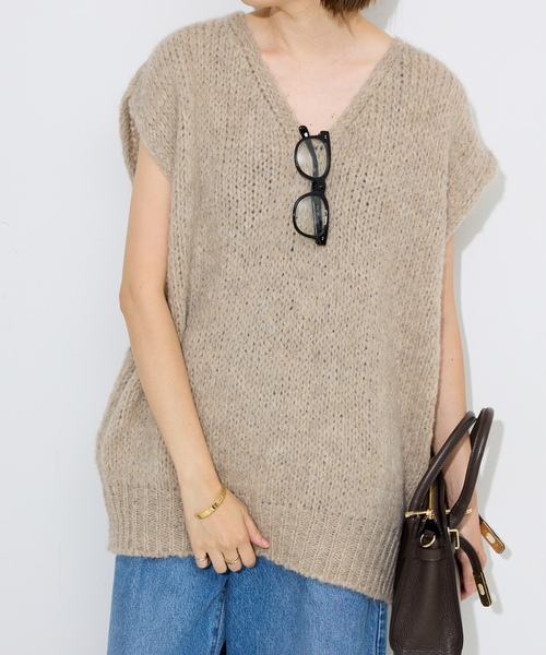 TRICOTS JEAN MARC ニットベスト FREE ブラウン レディース : ZOZOTOWN