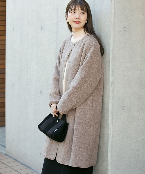 「URBAN RESEARCH Sonny Label」 ノーカラーコート FREE グリーン レディース_画像3