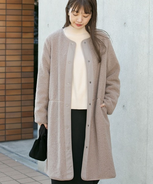 「URBAN RESEARCH Sonny Label」 ノーカラーコート FREE グリーン レディース_画像6